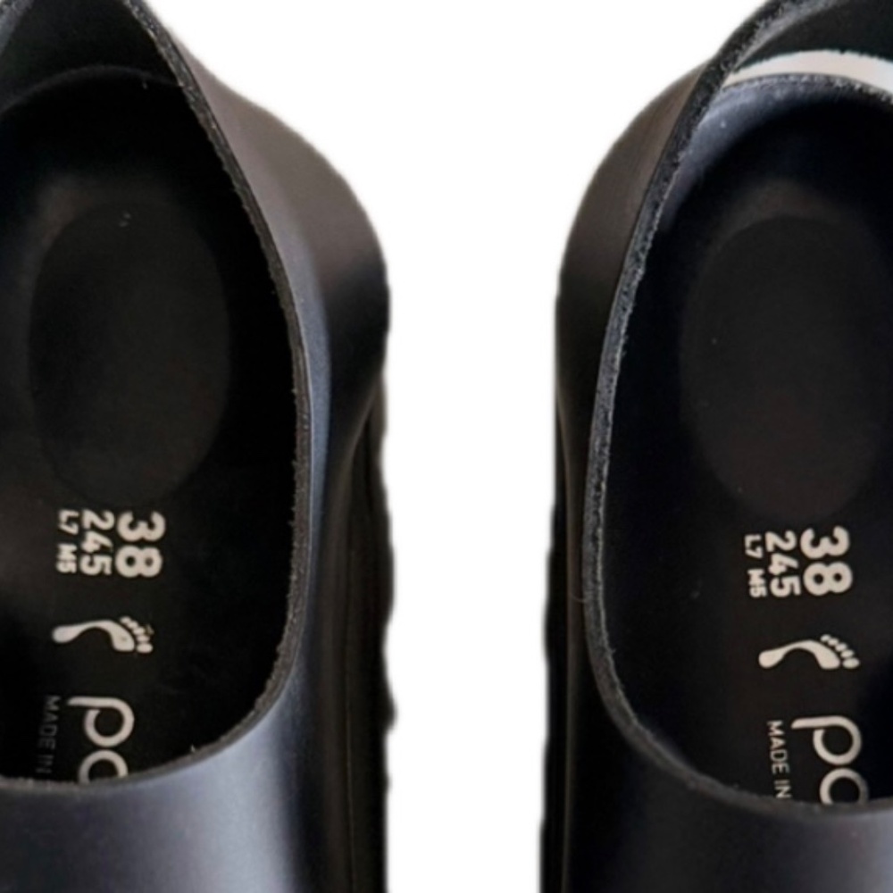 Birkenstock Milano Papillio Chunky Black Leather Sandals EU 38 US7-7.5 - Picture 4 of 7